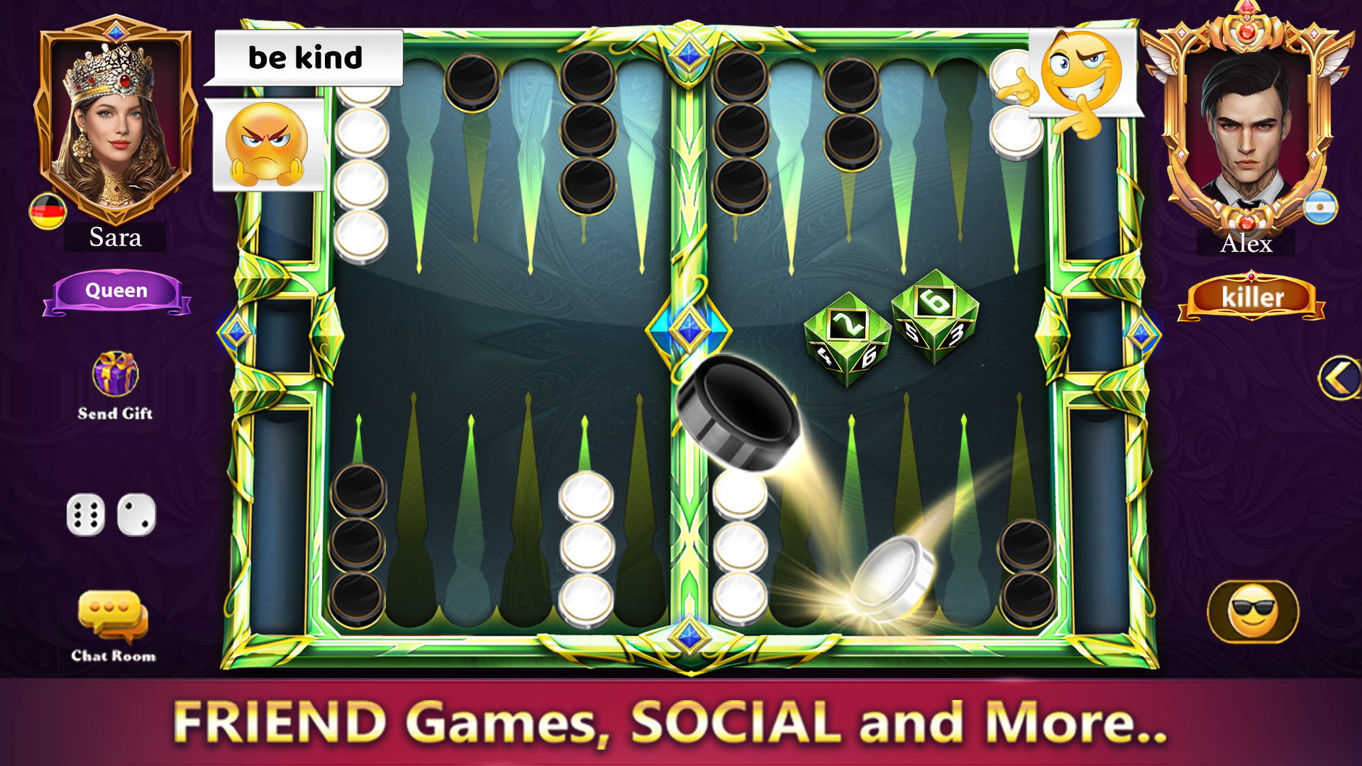 اسکرین شات 6 بازی Cafe Backgammon: Board Game
