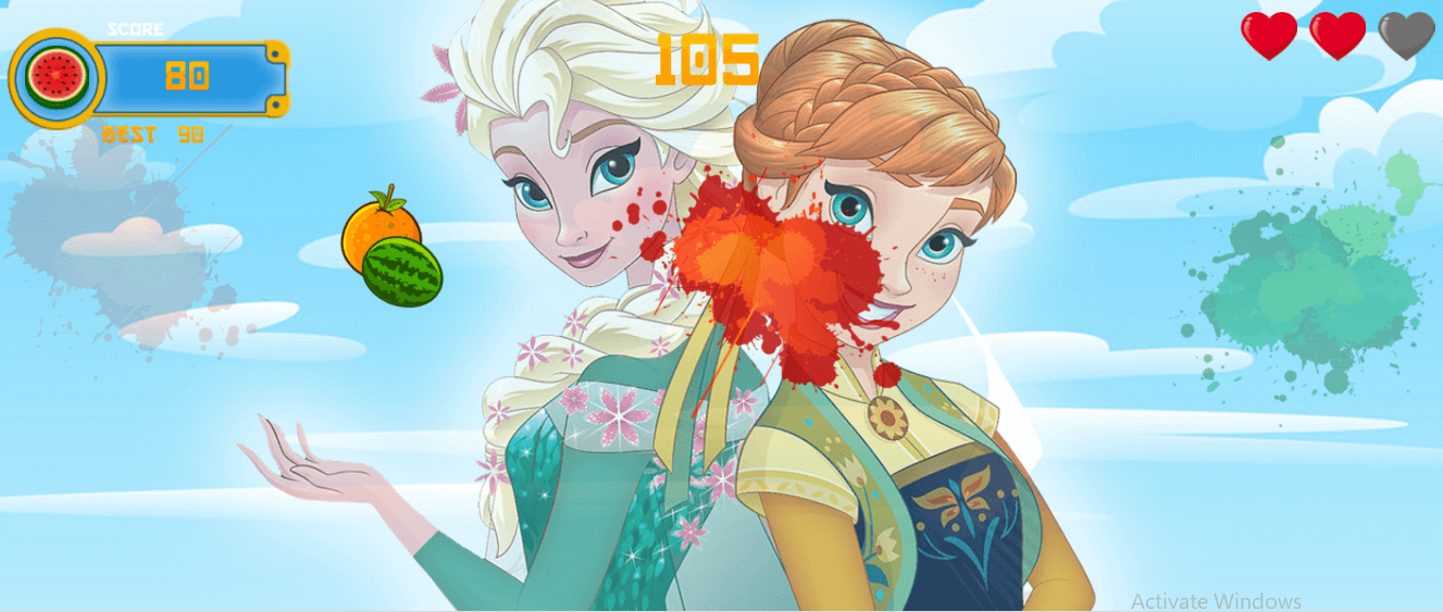 اسکرین شات 3 بازی برش میوه السا وآنا