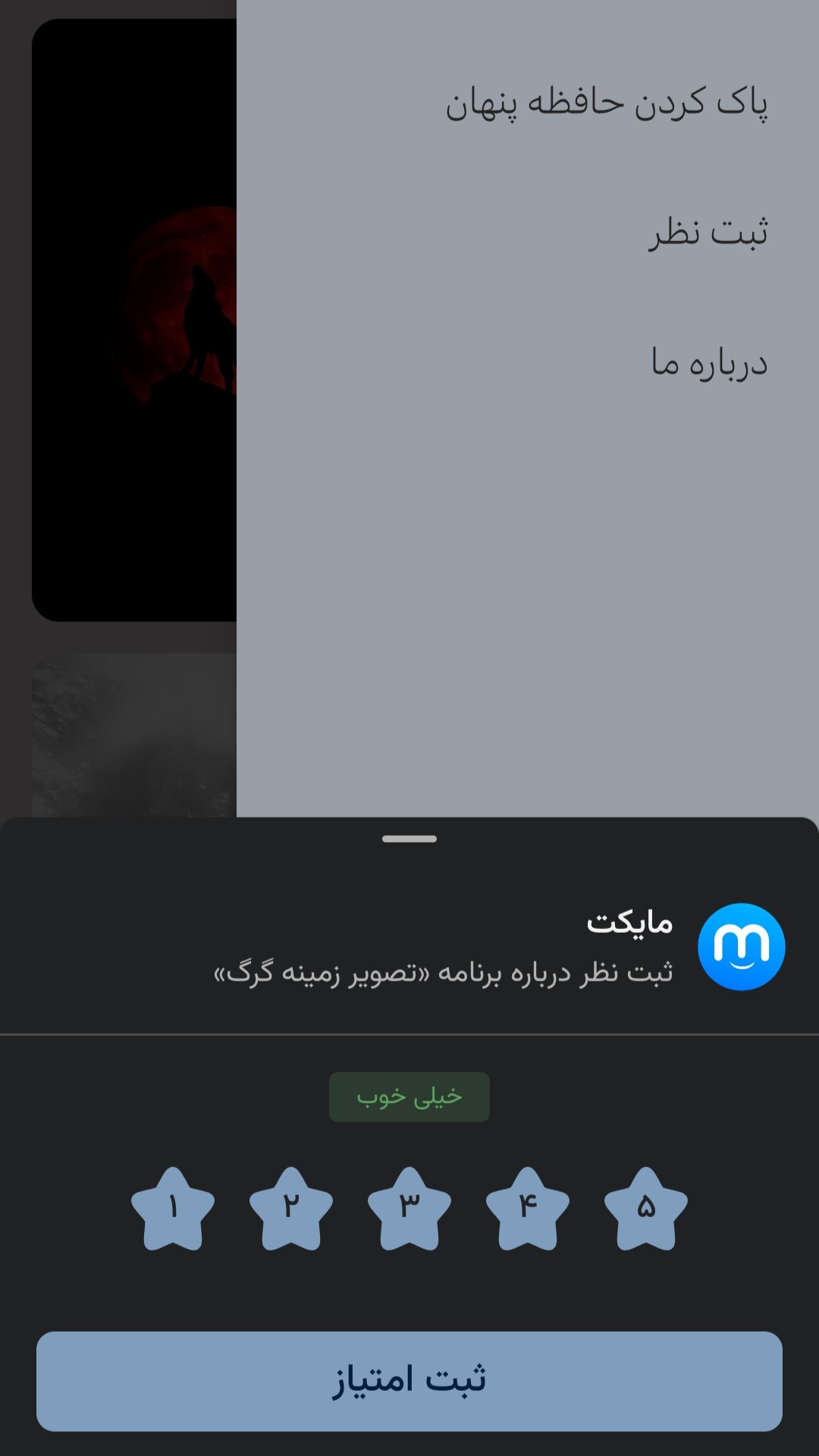اسکرین شات 5 برنامه ‏‏تصویر زمینه گرگ