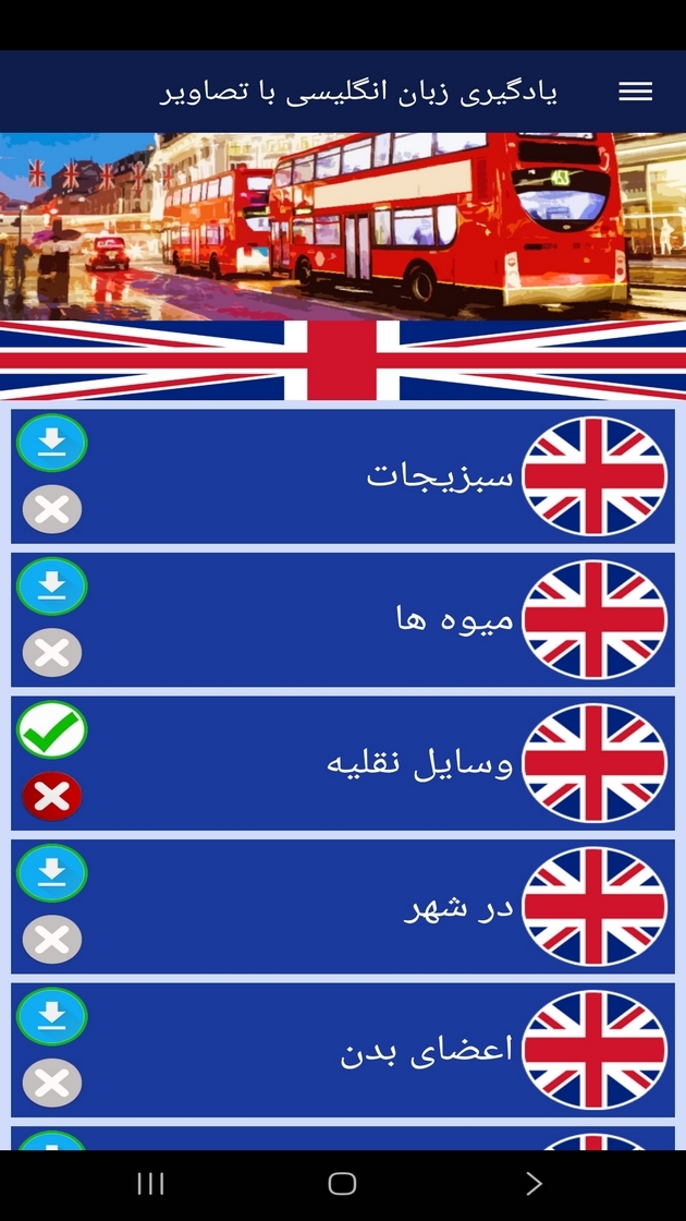اسکرین شات 12 برنامه ‏یادگیری لغات زبان انگلیسی با تصاویر