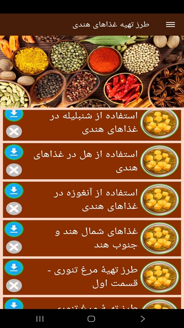 اسکرین شات 11 برنامه طرز تهیه غذاهای هندی (فیلم)