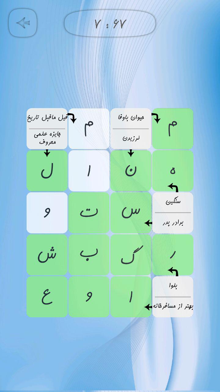 اسکرین شات 5 برنامه جدولانه (جدول شرح در متن)