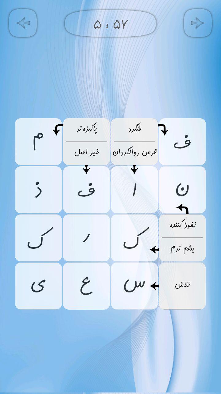 اسکرین شات 3 برنامه جدولانه (جدول شرح در متن)