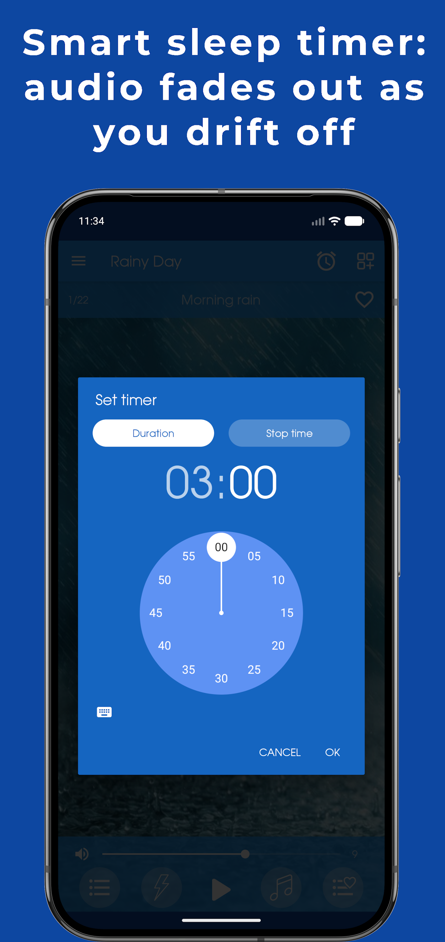 اسکرین شات 4 برنامه Rainy Day: sleep sounds