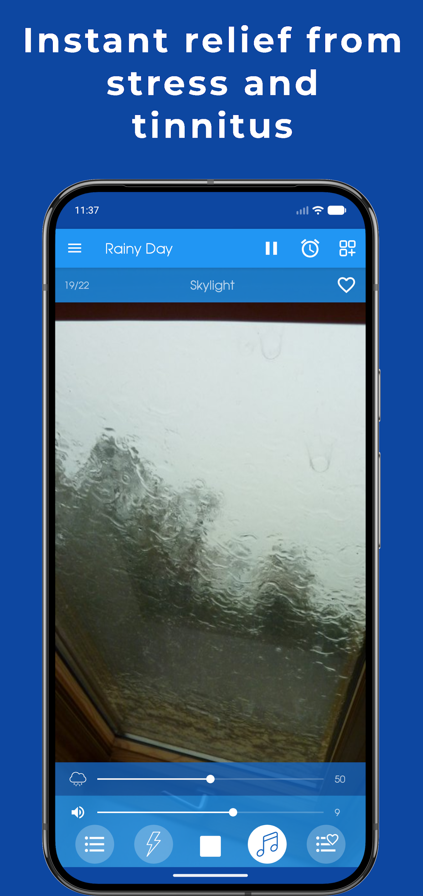 اسکرین شات 7 برنامه Rainy Day: sleep sounds