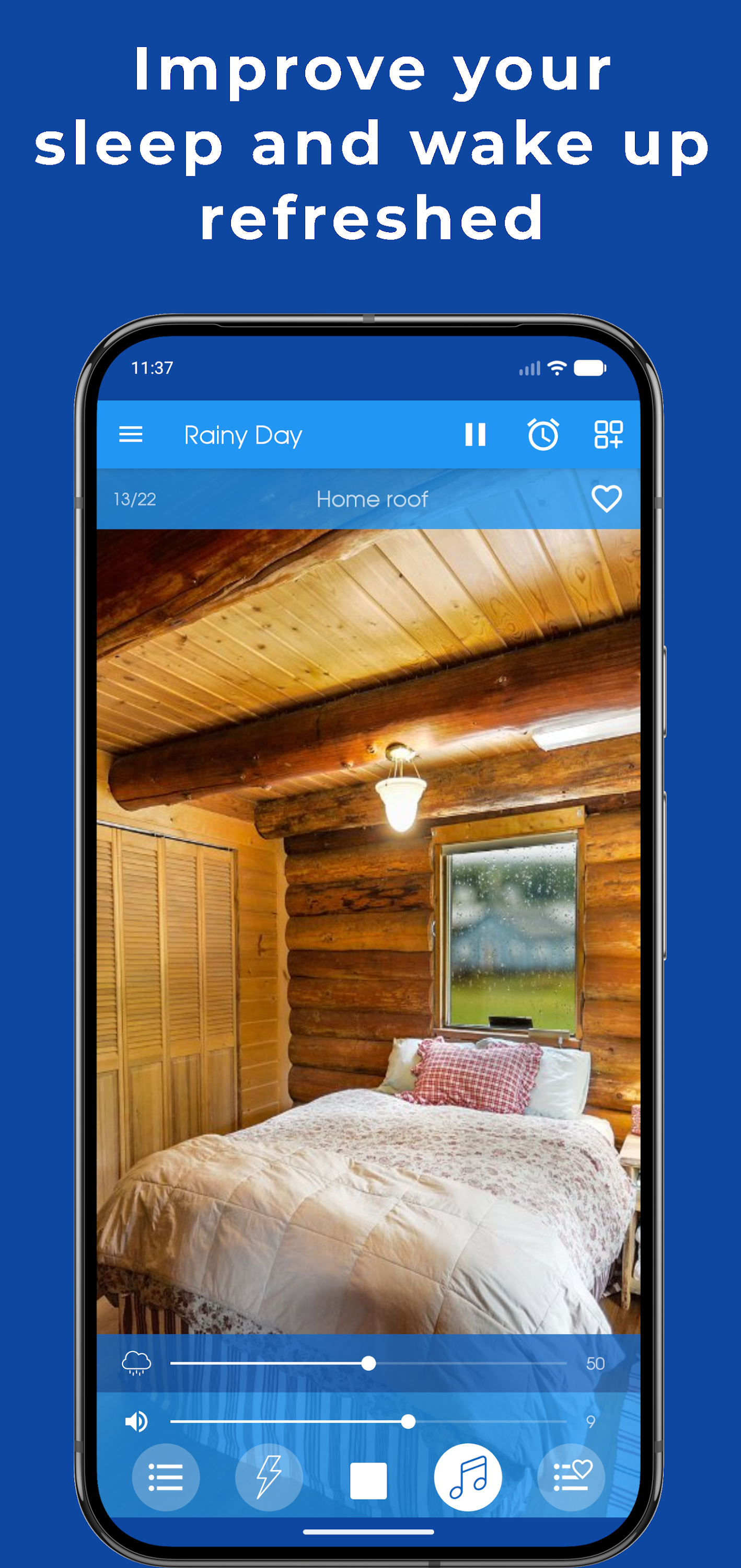 اسکرین شات 8 برنامه Rainy Day: sleep sounds
