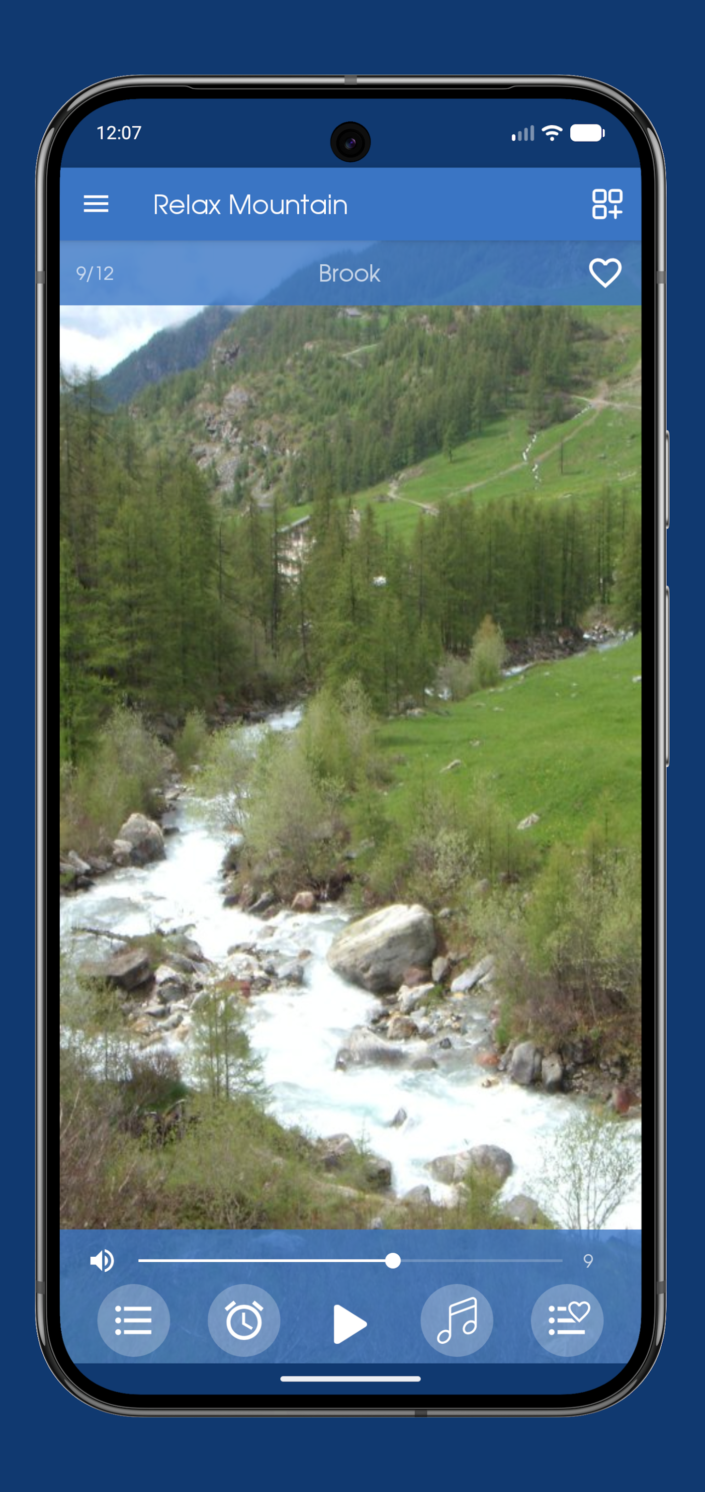 اسکرین شات 6 برنامه Relax Mountain: sleep sounds
