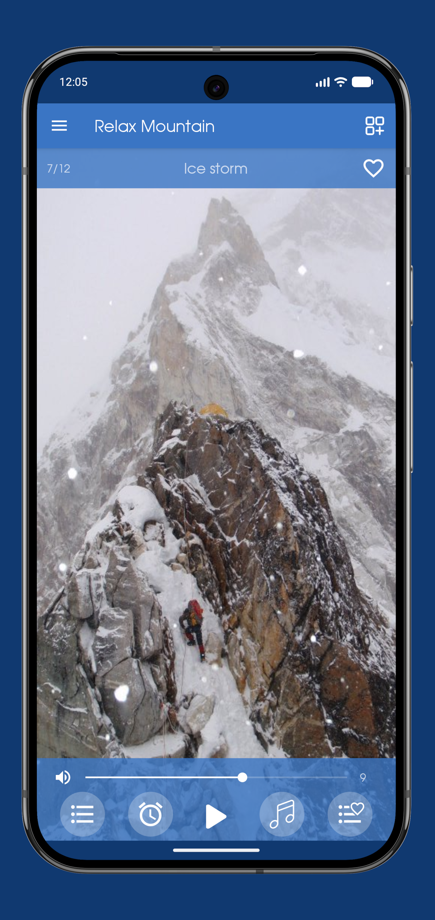 اسکرین شات 2 برنامه Relax Mountain: sleep sounds