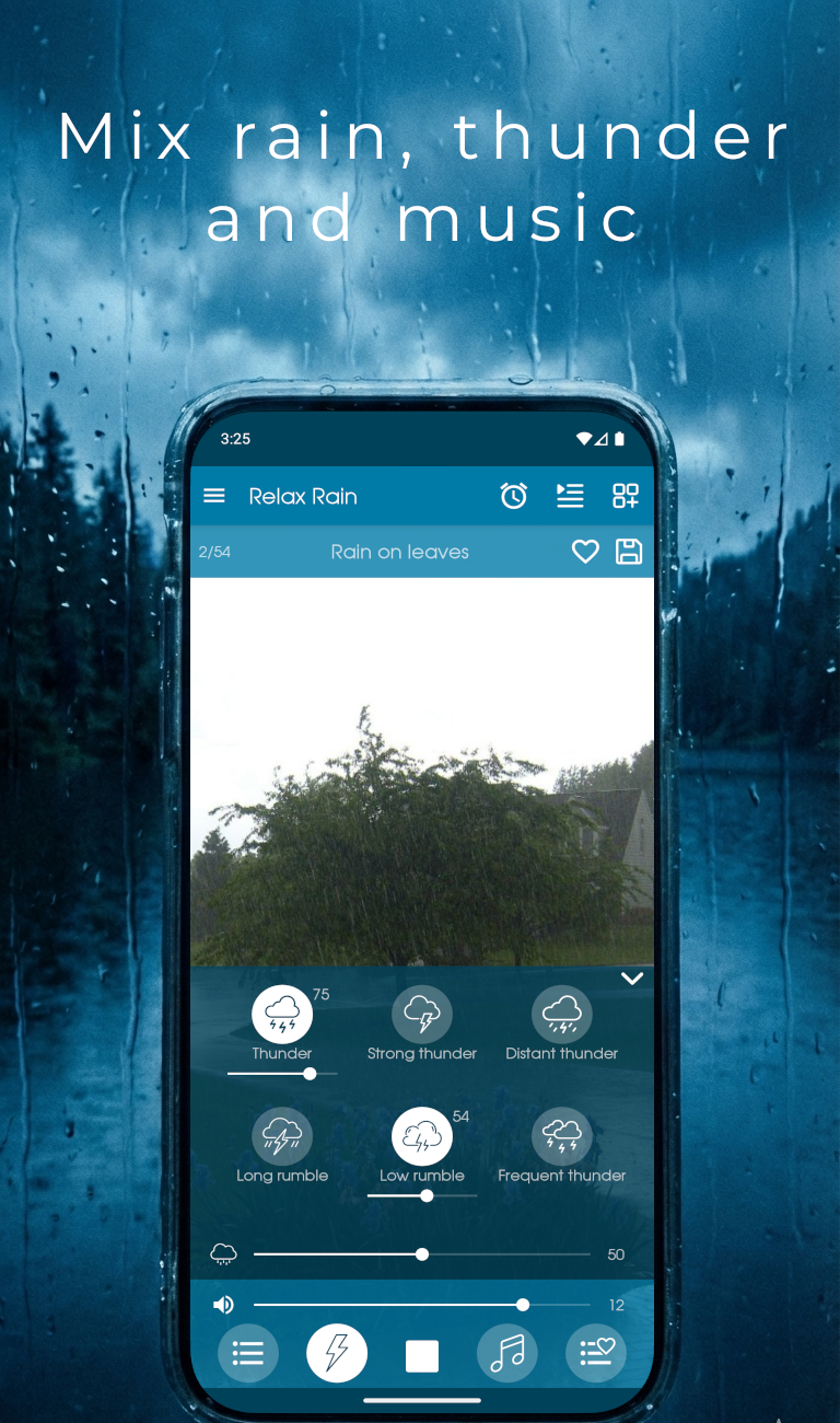 اسکرین شات 3 برنامه Relax Rain: sleep sounds