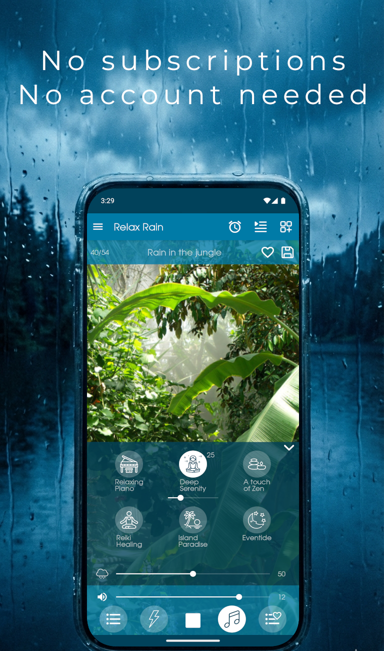 اسکرین شات 4 برنامه Relax Rain: sleep sounds