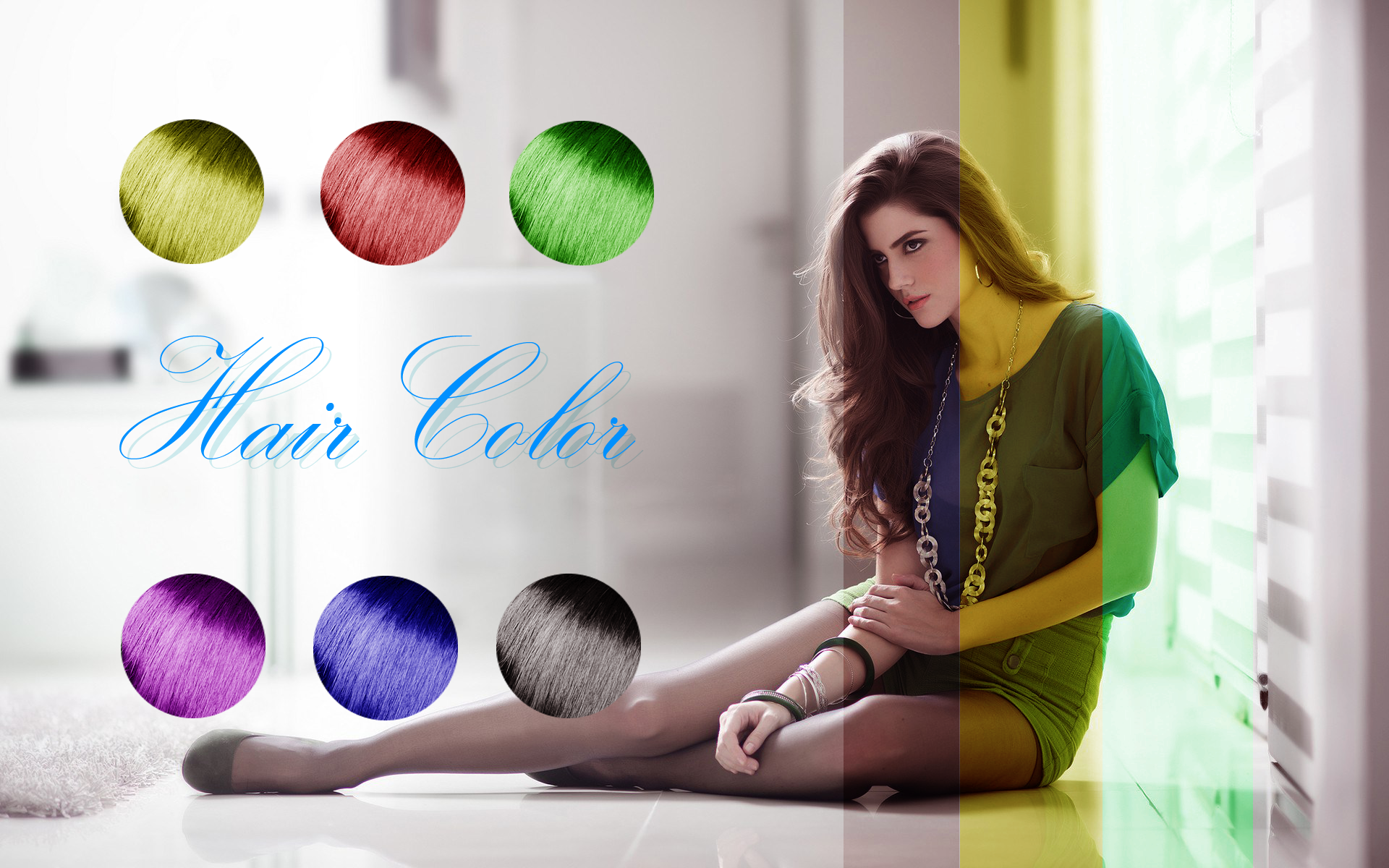 اسکرین شات 2 برنامه Hair Color Changer Real