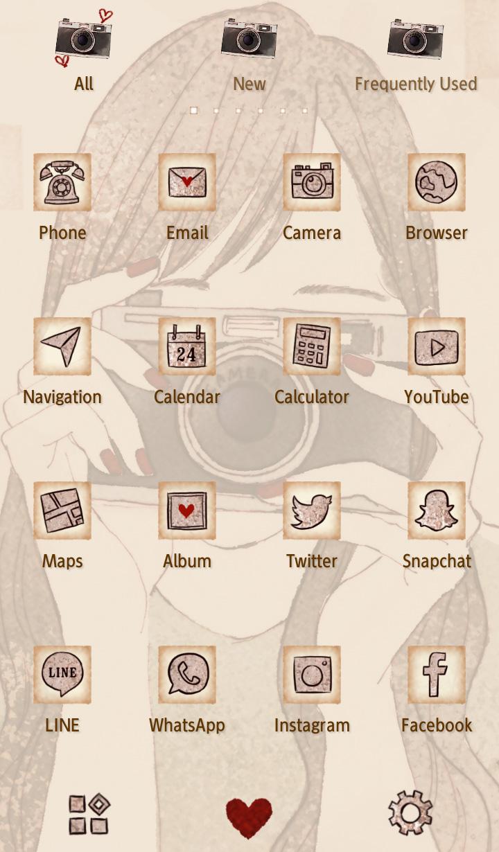 اسکرین شات 3 برنامه Camera Girl Theme