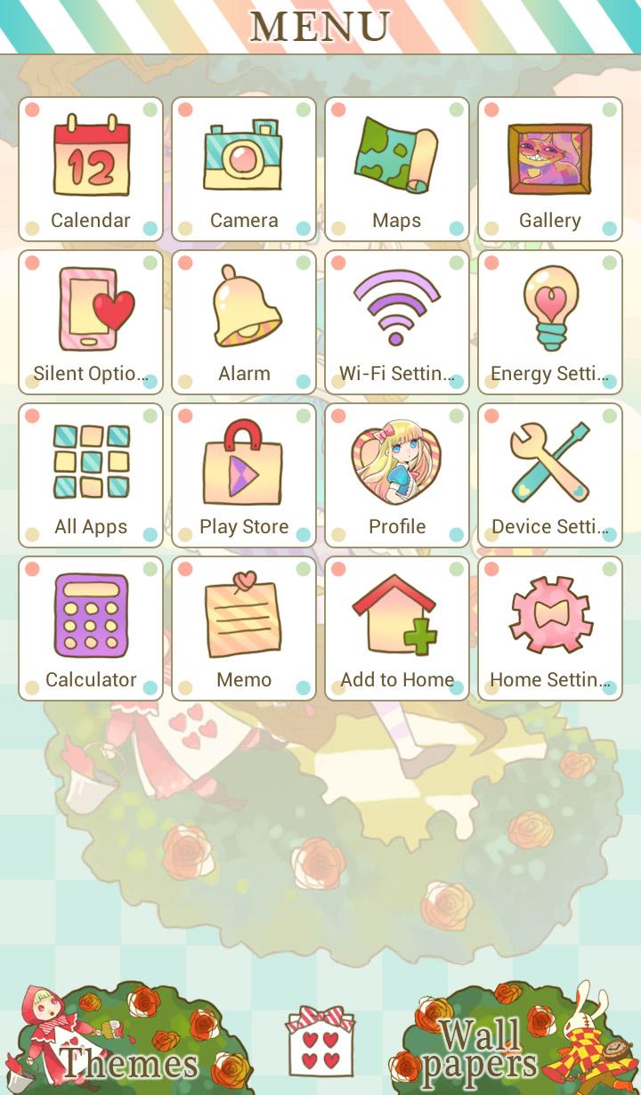 اسکرین شات 2 برنامه Colorful Alice +HOME Theme