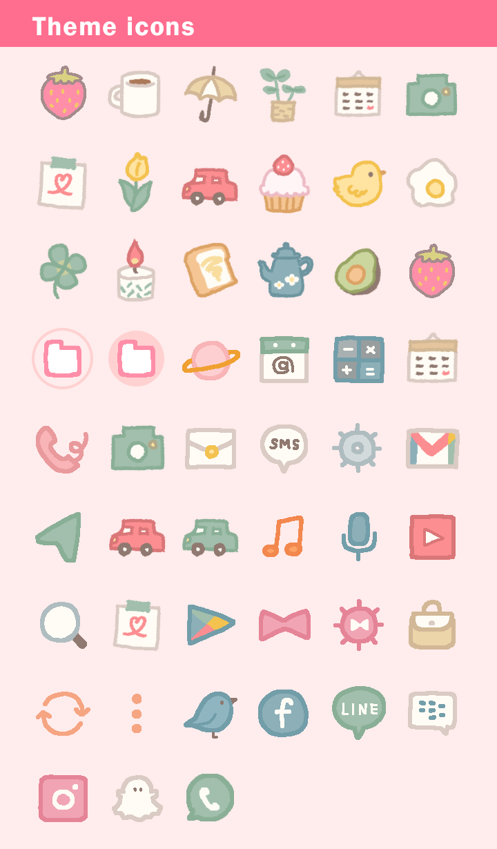 اسکرین شات 4 برنامه Cute Juice Theme +HOME