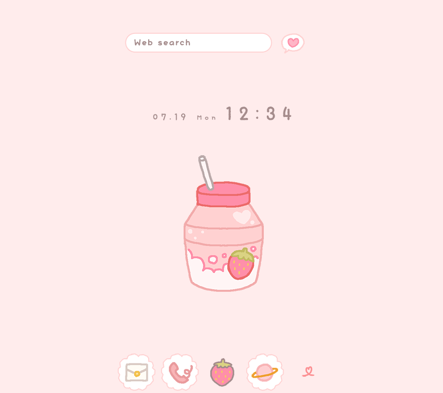 اسکرین شات 5 برنامه Cute Juice Theme +HOME