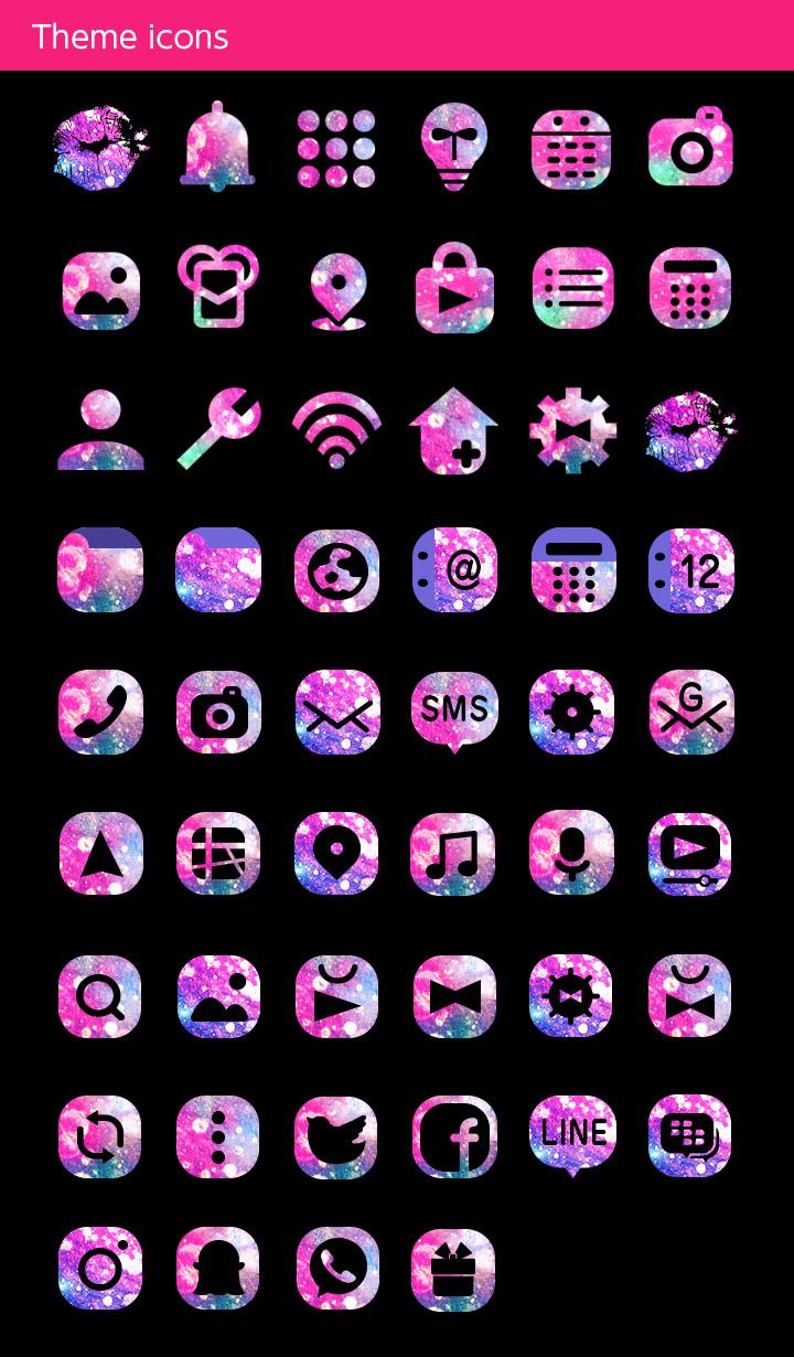 اسکرین شات 4 برنامه Galaxy Lips Theme