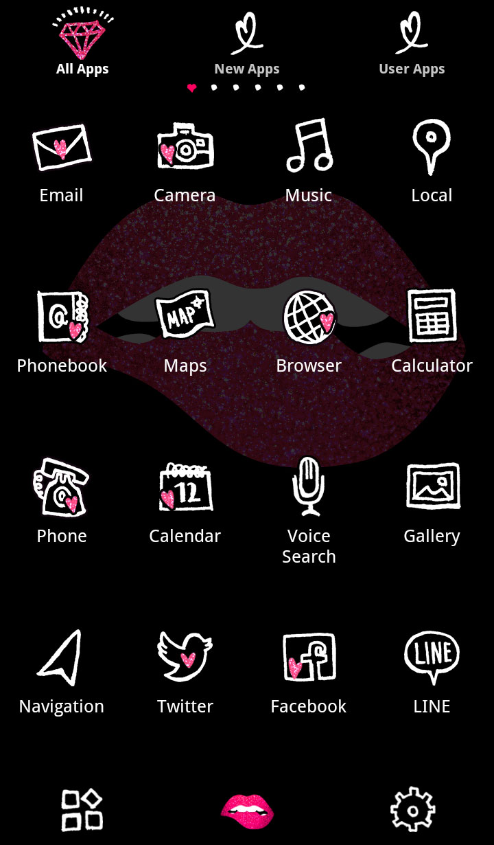 اسکرین شات 3 برنامه Glitter Lip Wallpaper