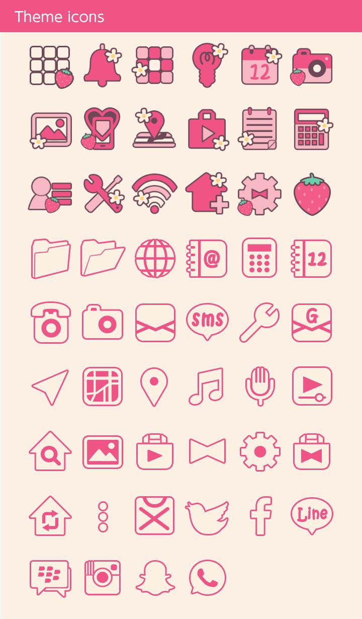 اسکرین شات 4 برنامه Strawberry Checks +HOME Theme