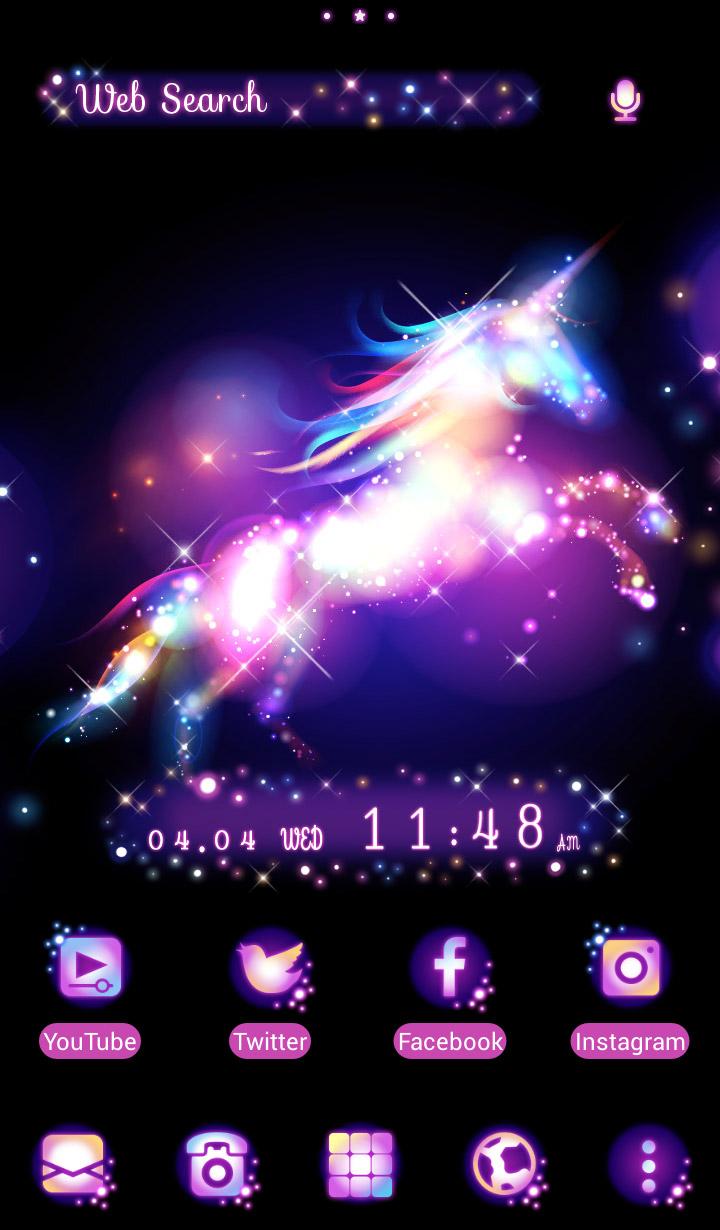 اسکرین شات 1 برنامه Star Magic Unicorn Theme