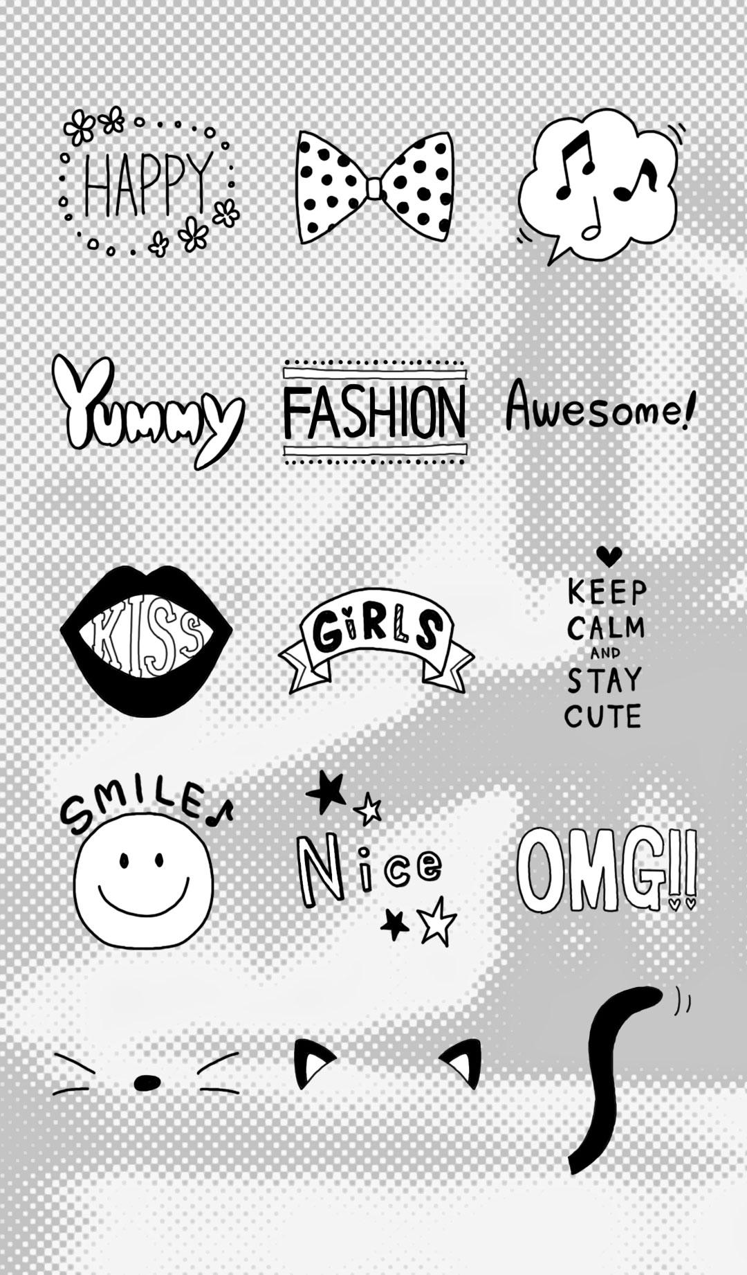 اسکرین شات 2 برنامه Stamp: Black & White Stylish