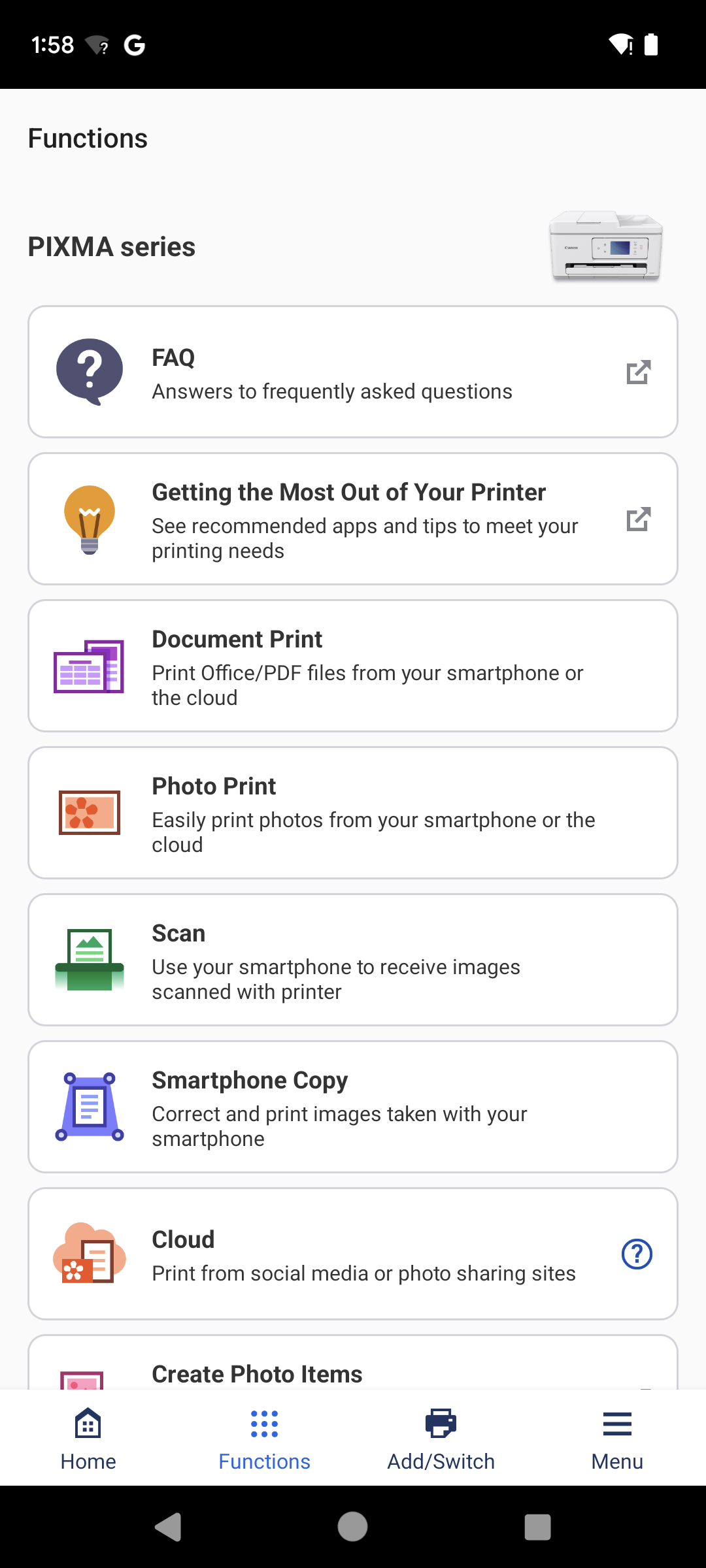 اسکرین شات 3 برنامه Canon PRINT