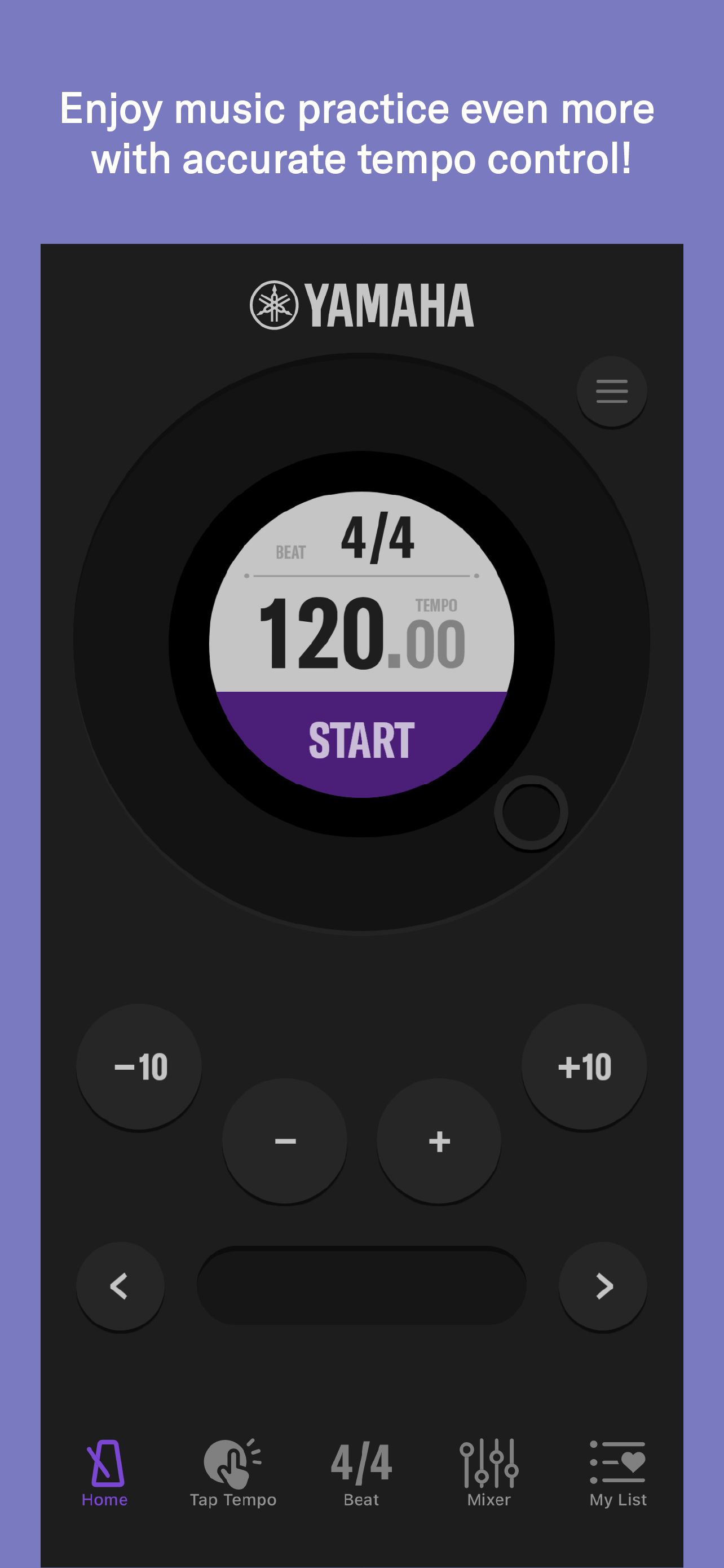 اسکرین شات 1 برنامه Yamaha METRONOME