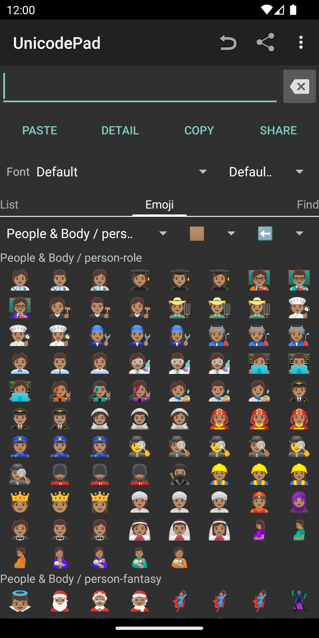 اسکرین شات 3 برنامه Unicode Pad