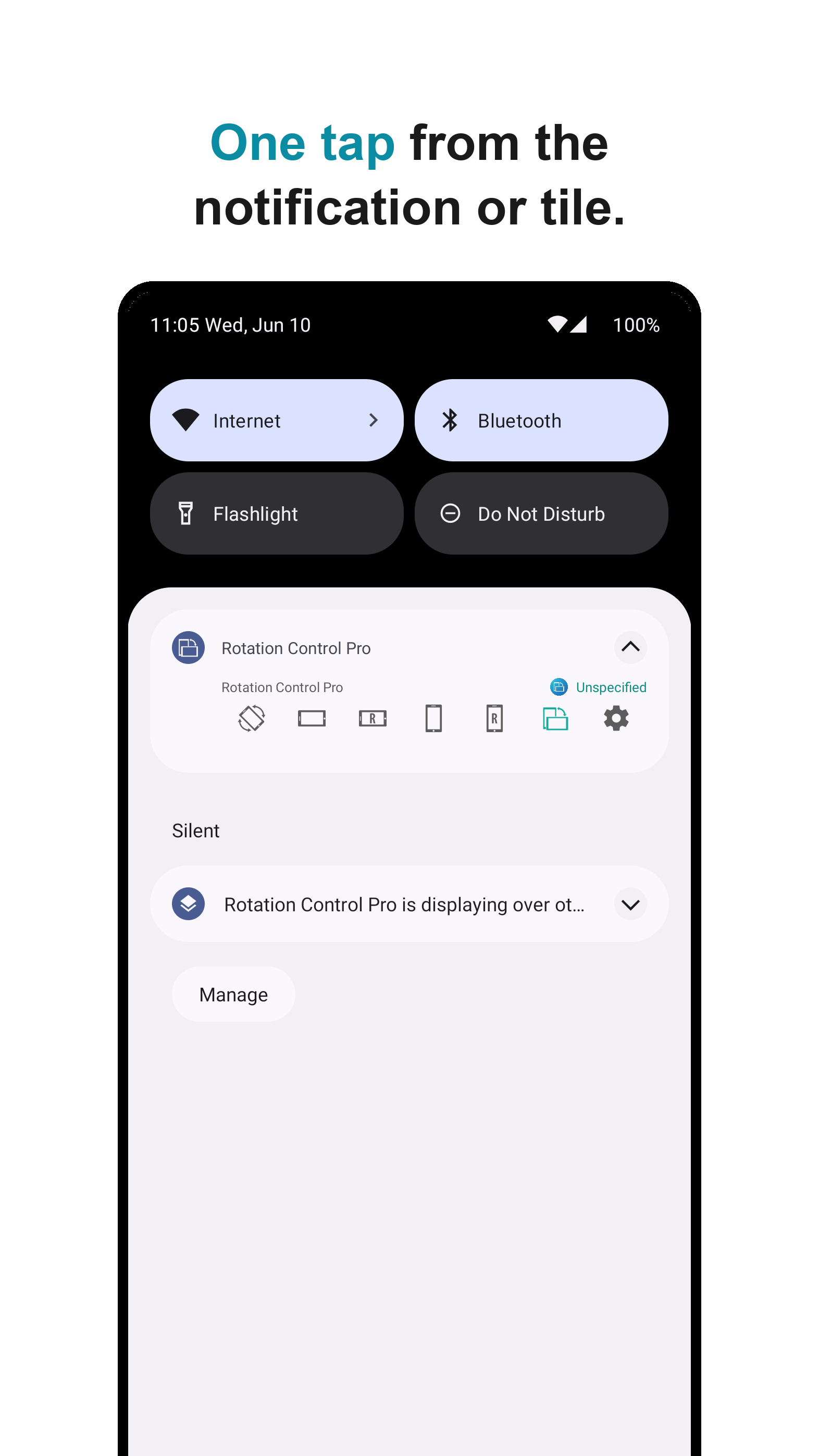 اسکرین شات 7 برنامه Rotation Control: Auto Rotate