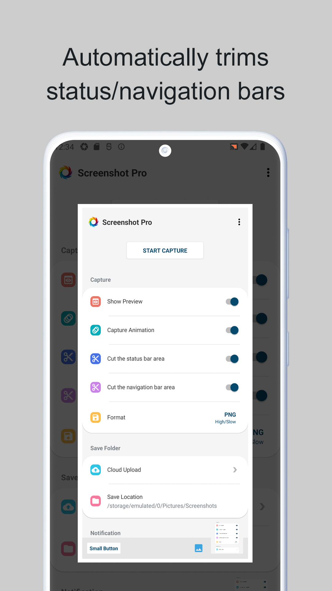 اسکرین شات 4 برنامه Screenshot -Automatic trimming