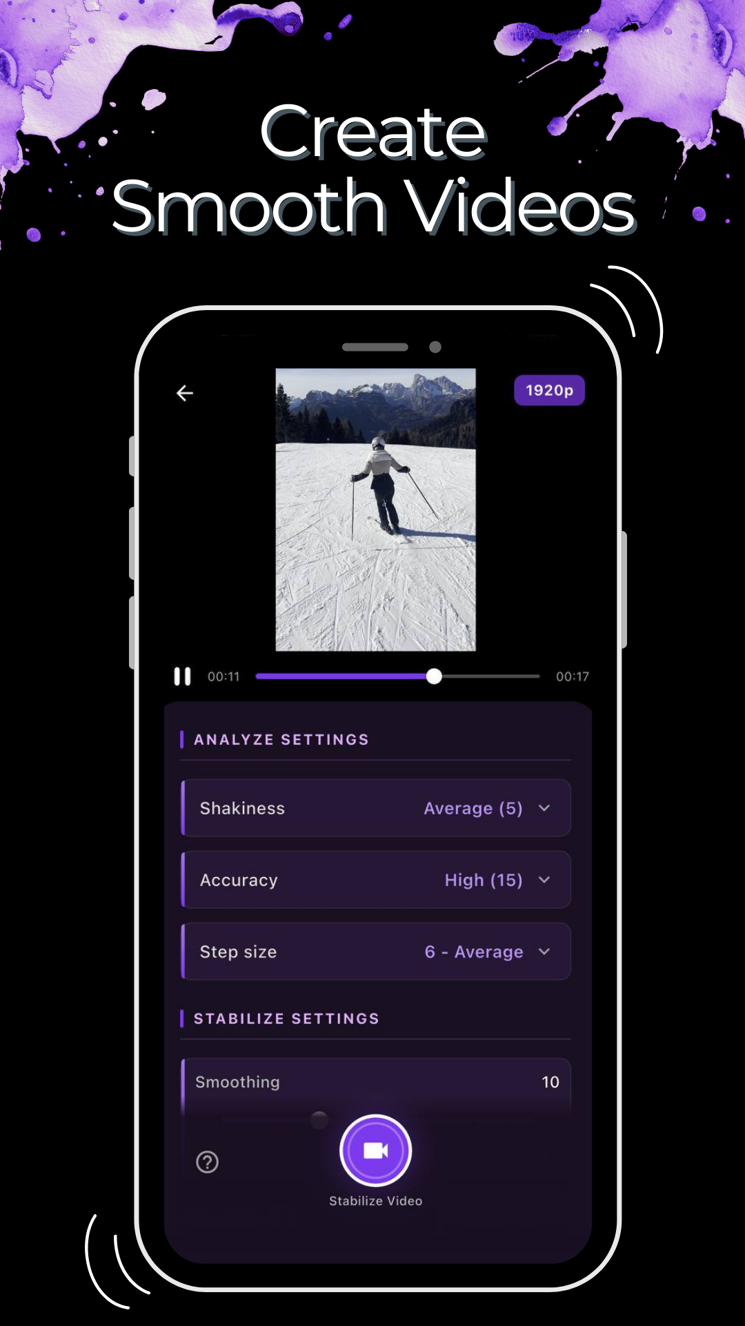 اسکرین شات 2 برنامه Shaky Video Stabilizer