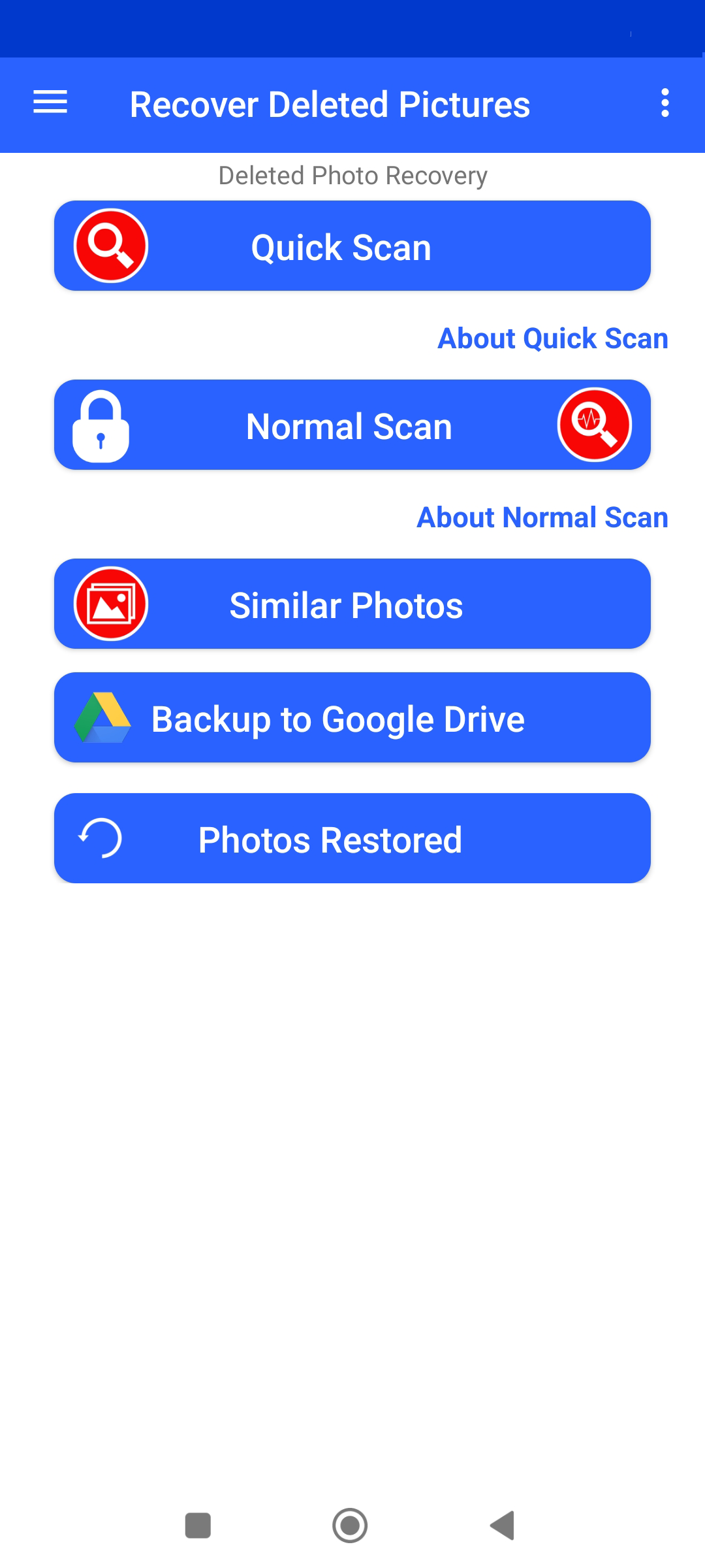 اسکرین شات 1 برنامه Delete Photo Recovery