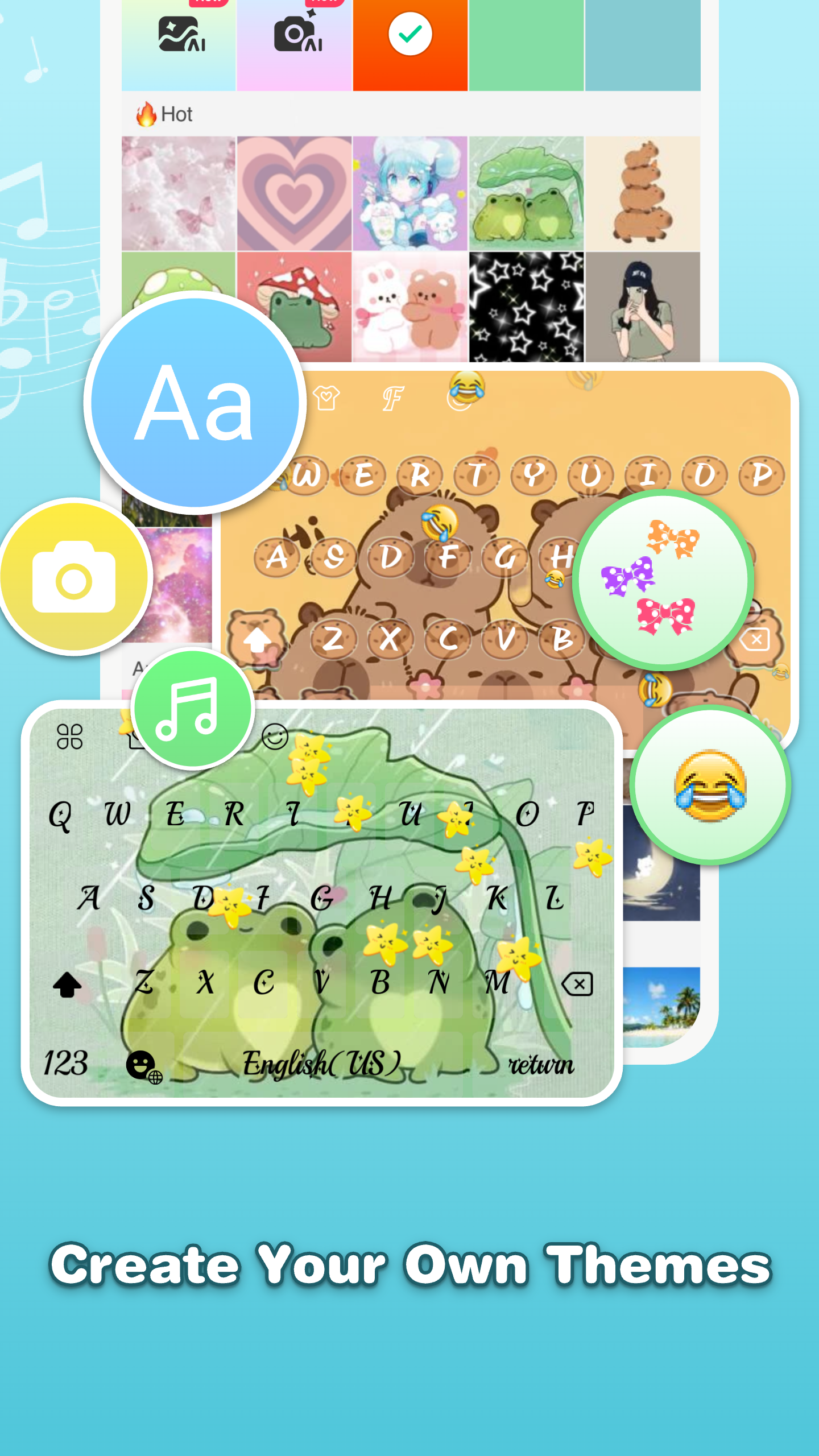 اسکرین شات 5 برنامه Kika Keyboard - Emoji Keyboard