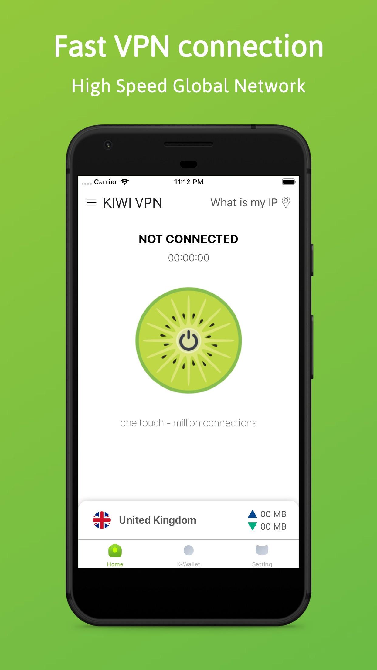 اسکرین شات 1 برنامه Kiwi VPN Connection IP Changer
