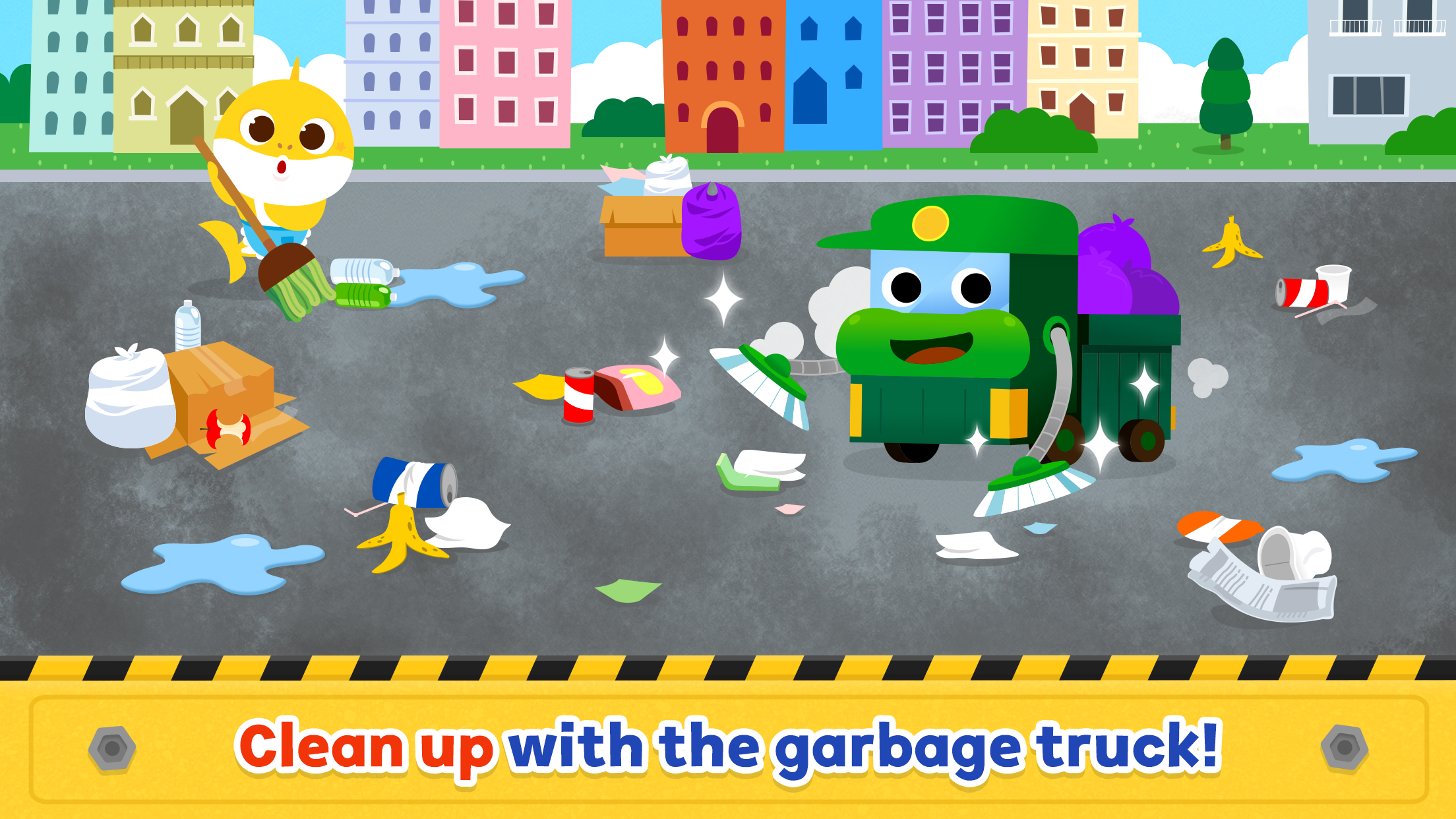 اسکرین شات 6 برنامه Baby Shark Car Town: Kid Games