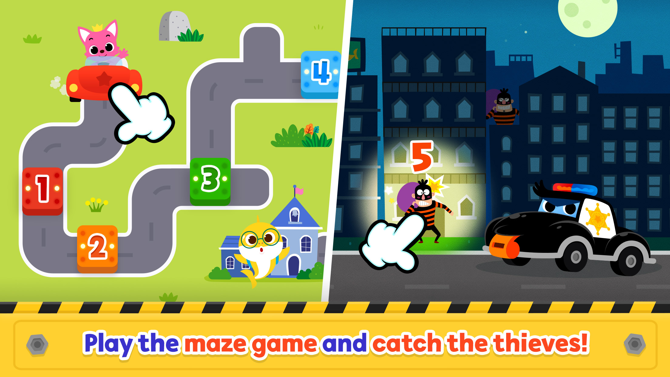 اسکرین شات 3 برنامه Baby Shark Car Town: Kid Games