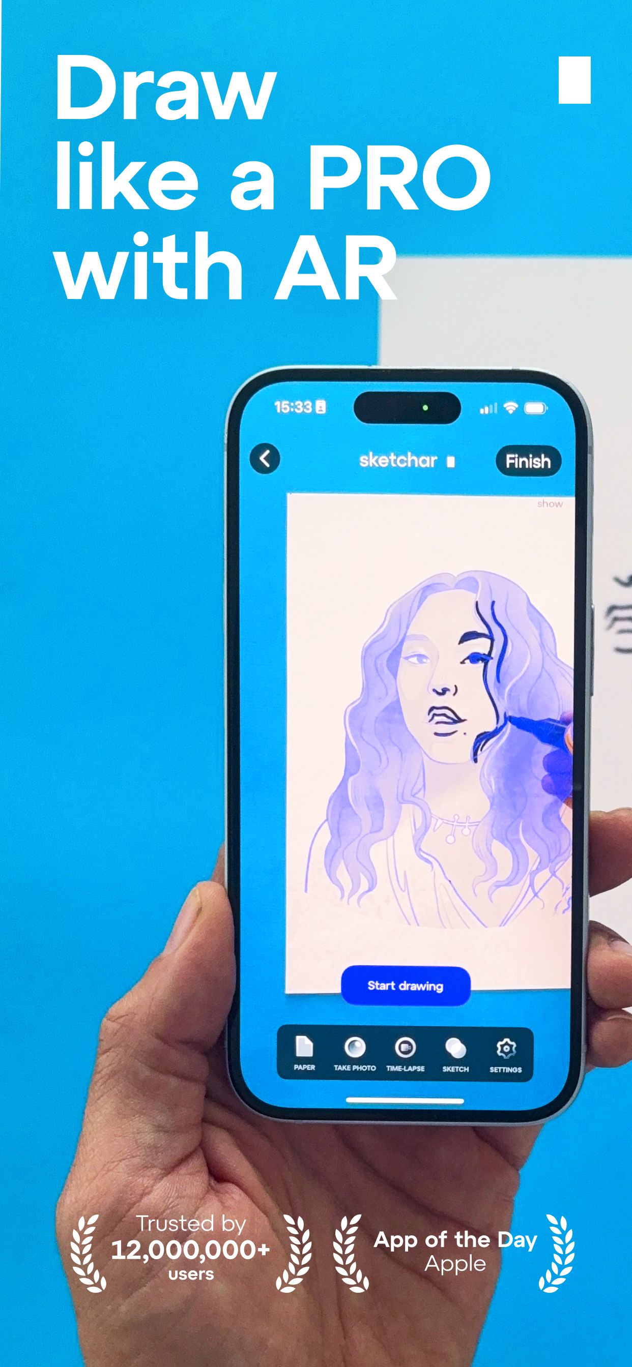 اسکرین شات 1 برنامه Sketchar AR Drawing Sketchpad