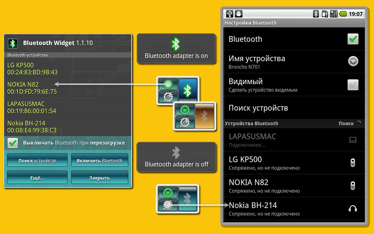اسکرین شات 2 برنامه Bluetooth On/Off Widget