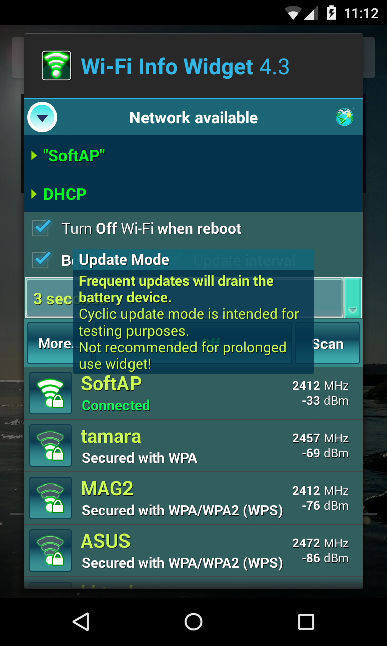 اسکرین شات 8 برنامه Wi-Fi Info Widget