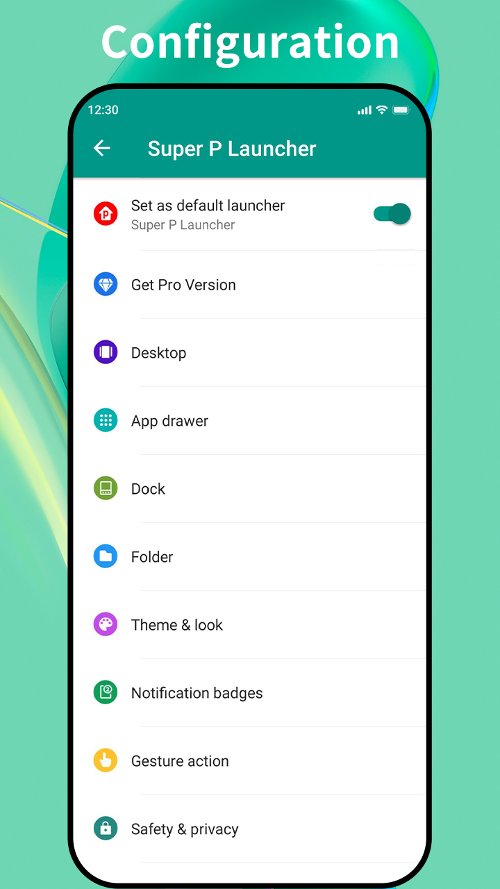اسکرین شات 7 برنامه Super P Launcher, Theme