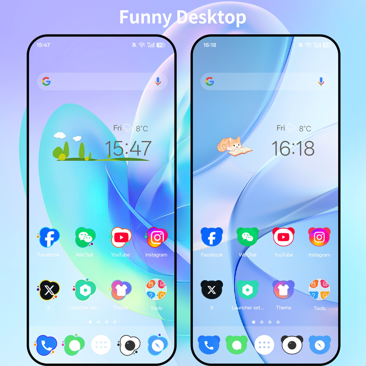 اسکرین شات 2 برنامه Super P Launcher, Theme