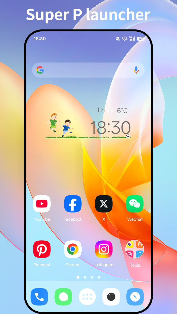 اسکرین شات 1 برنامه Super P Launcher, Theme