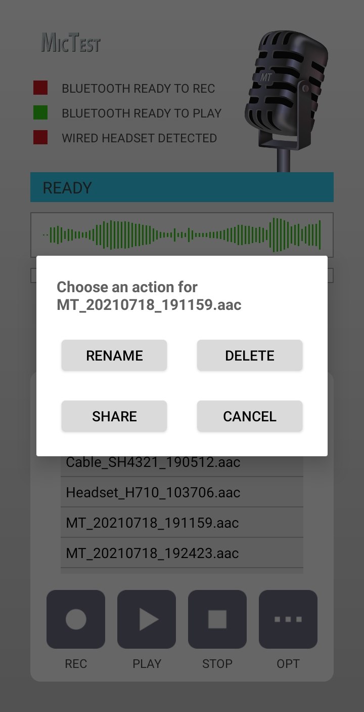 اسکرین شات 3 برنامه Mic Test