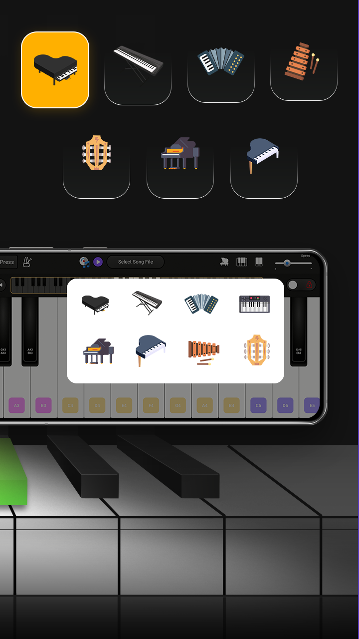 اسکرین شات 5 برنامه Learn Piano: My Piano Keyboard