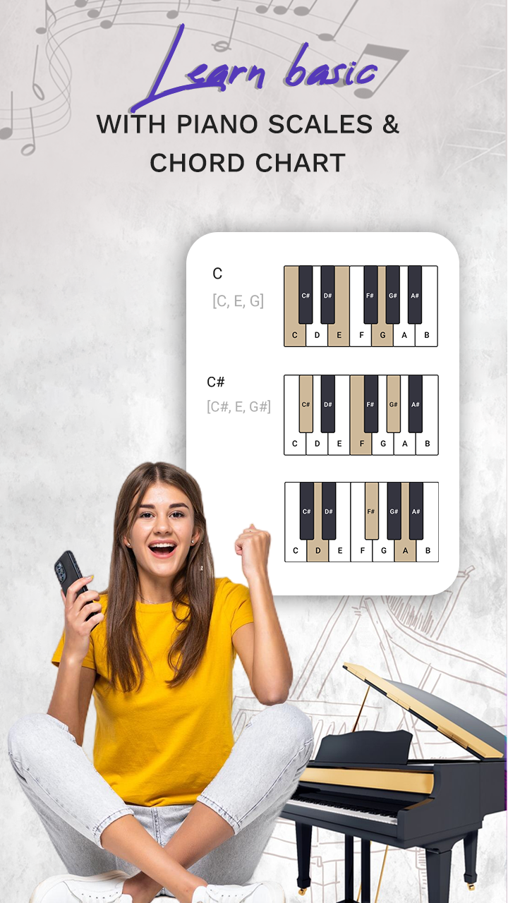 اسکرین شات 7 برنامه Learn Piano: My Piano Keyboard