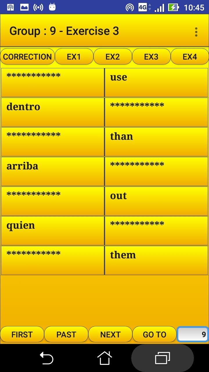 اسکرین شات 4 برنامه 2000 Spanish Words (most used)