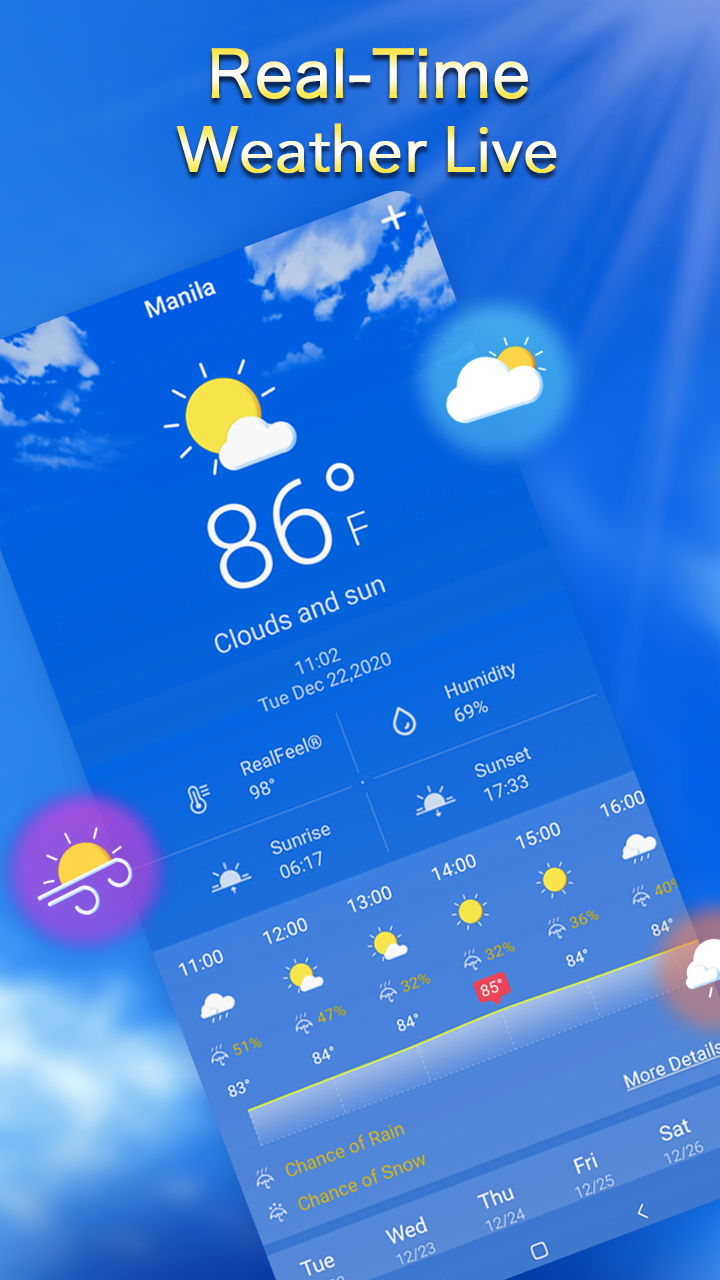 اسکرین شات 1 برنامه Local Weather:Weather Forecast