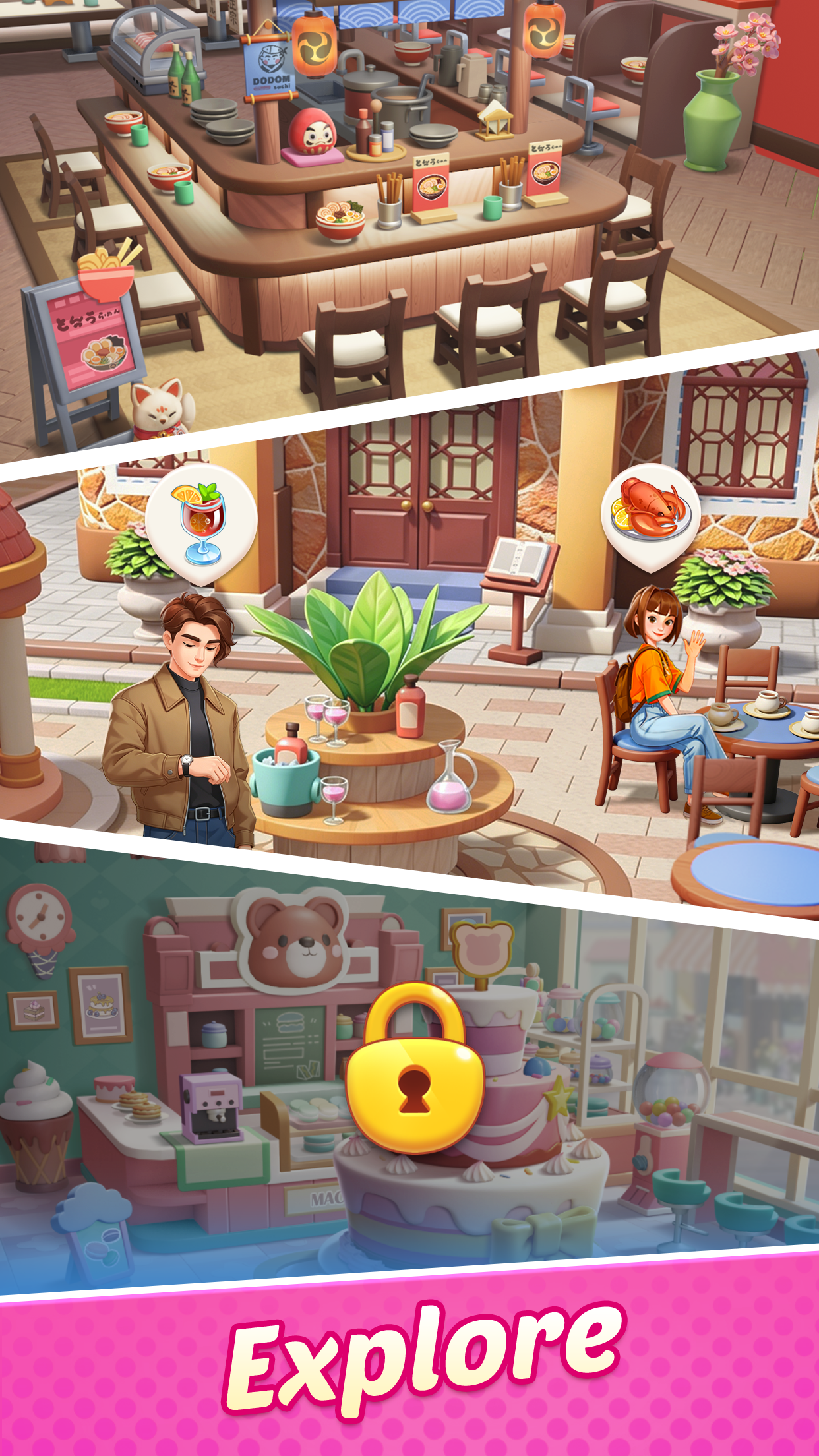 اسکرین شات 4 بازی Gossip Street: Merge & Story