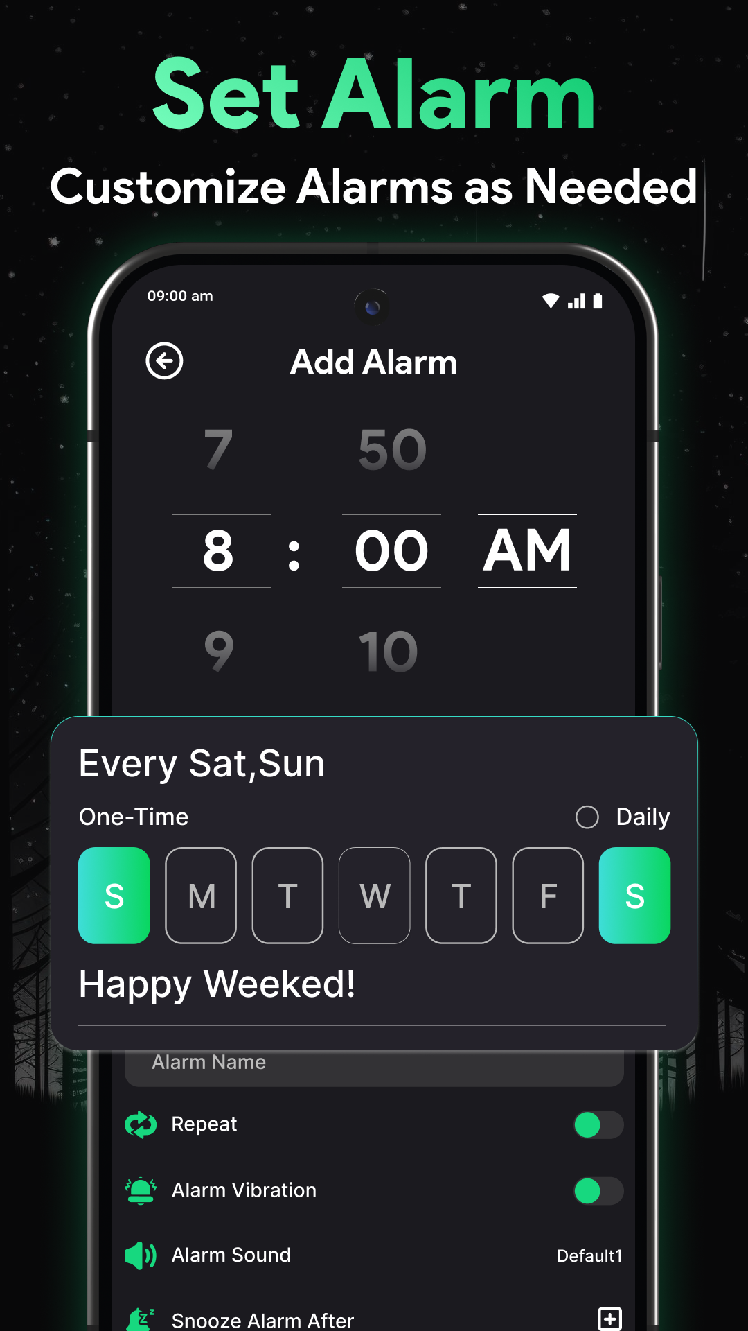 اسکرین شات 2 برنامه Alarm clock for deep sleepers
