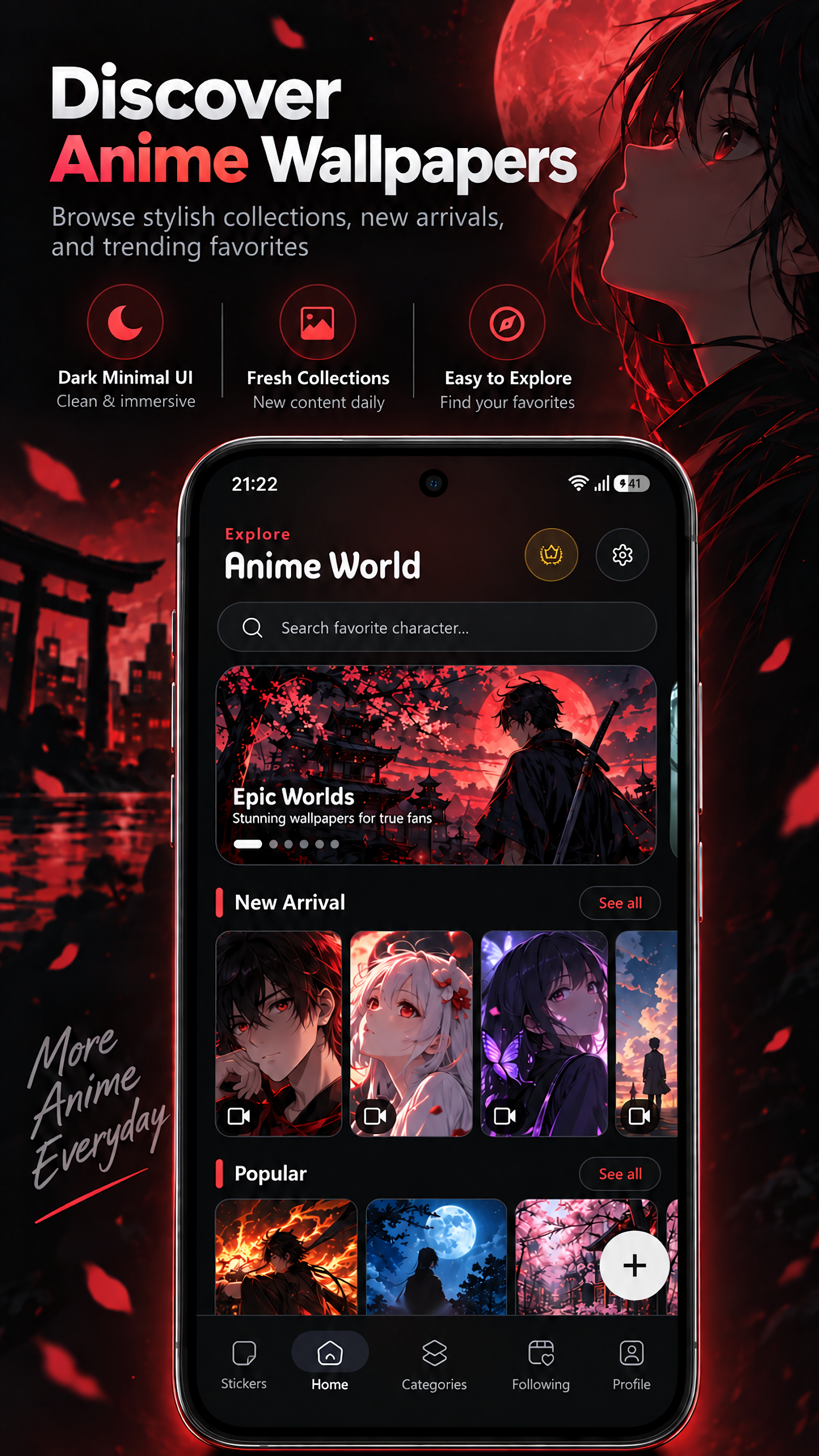 اسکرین شات 1 برنامه +9000000 Anime Live Wallpapers