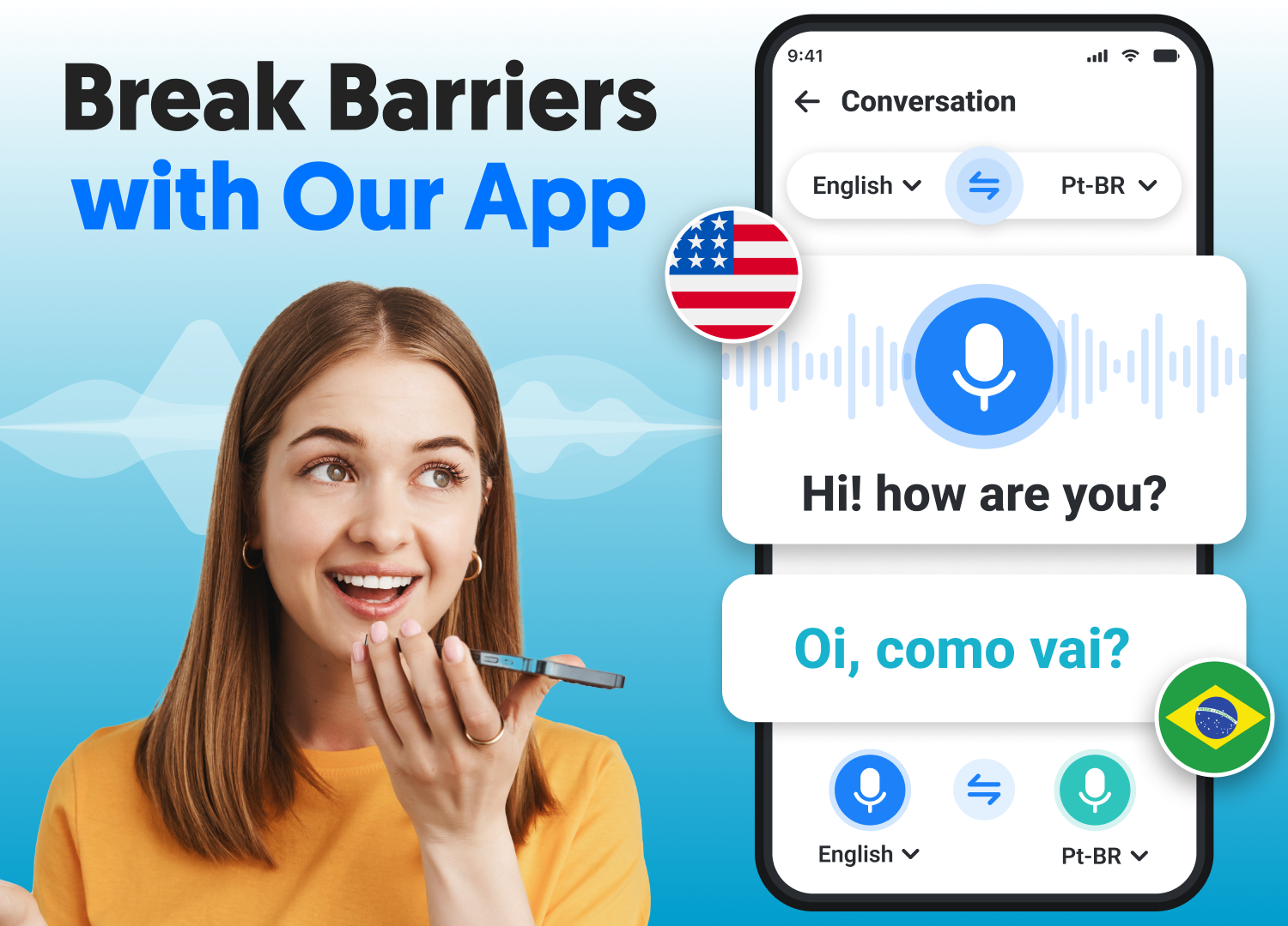 اسکرین شات 6 برنامه Speak & Translate All Language